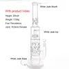 Hookah 7mm Dumbbell water bong with 75mm honeycomb perforate and birdcage perc glass water pipe tall 20inches 12 ice-catches