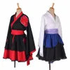 6 Stilleri Anime Lolita Elbise Kadınlar Cosplay Kostüm Akatsuki Kimono Hizmetçi Uchiha Sasuke Giyim Takım Y0913