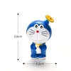 4 Stück/Set Katze Doraemon Figur Gartendekoration Mini Fee Garten Tiere Statue Miniatur Moos Mikro Landschaft Ornamente Harz