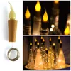 2M Candle Flameless Wine Bottle Cork String Lights Copper Led Fairy Lights Party Wedding Decor Lamp