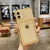 2021 Newesr Transparent Color Telefon Case with Card Slot dla iPhone 13 12 Mini 11 Pro Max X X XR 8 7 6S Plus Samsung S21 S20 DHL