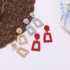 Cukierki Kolor Kreatywny Drop Dangle Kolczyki Geometryczne Wielkie Oświadczenie Kolczyki Biżuteria Dla Kobiet Akcesoria Boże Narodzenie Prezent M015F 73 U2