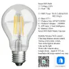 LED-WiFi-Smart-Glühbirne, Edison-Retro-Wolframlampe, E27-Schraubfadenlicht, funktioniert mit Amazon Alexa, Google Home, Sprachsteuerung, dimmbare Lampe