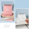 Simple Black White Gray Solid Color Series Desktop Calendar 2022 Schedule Tabel Planner Jaarlijks Agenda Organizer Office T10i122