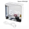 Multi-Function LED Spegel Väckarklocka Snooze Funktion Sluta Operation Temperatur Display Heminredning Klockor för julklapp
