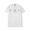 Casual de luxo de verão camisetas Mulheres de homens roupas Designer de manga curta T-shirt de alta qualidade Skate Street Wear Paris Impressão Preto Branco Tees Tamanho S ~ 2XL