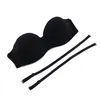 Nya Kvinnor Sexiga Strapless Bras Justerade band Tunna Unpadded Underwire Tryck upp 40B 42B 44B 46B 40C 42C 44C 46C Dropshipping