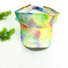 Tie Dye Visier Hut Sommer Frauen Golf Sonnenhut Baseball Caps Einstellbare Größe Beanies Strand Breathale Leere Top Sport kappe DB565