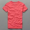 T Shirt Men 100%Cotton Summer Short Sleeve O-Neck Breathable Tees Soft Loose Thin Solid White Tops Male Clothing 210601