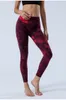 Kobiety prowadzące legginsy Capris Kontrola brzucha pod wysokim talią krawat-farbowanie spodnie jogi dopasuj nogadgummy Control Trening 4 Way Stretch263k