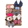 10 pièces enfants filles pince à cheveux nœud Floral perle princesse bandeau enfant en bas âge bébé fille élastique nœud papillon Style frais chapeaux