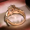 Nya kvinnor Fashion Jewelry Crown Wedding Ring 925 Sterling Silverrose Gold Fill Evighet Populära kvinnor Engagemang Claddagh Ring GI91085258