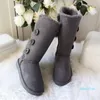 Venta de botas Botas de nieve de cuero de piel de oveja genuina de moda Piel natural Invierno Impermeable Cálido Lana gruesa Mujeres