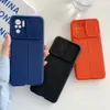 Slide Camera Lens Protection Läderfodral för Xiaomi RedMi Not 10 9 Pro 10s 9s Poco X3 Pro NFC 11 Lite Soft Phone Cover