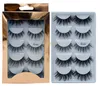 5 paires de styles de mélange Faux cils de vison 3D Super Curling Faux cils de vison 5d épais longs faux cils Extension de cils maquillage