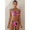 Sexy Bikini Badeanzug Frauen Druck Beachwear Set Badebekleidung Badeanzug Lace Up Weibliche Monokini Brazilian Backless Push Up 210702