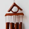 Dekorativa föremål Figurer Creative Bamboo Wind Chime Handmade Natural Ring Home Decor Hanging Ornament Outdoor Yard Bell Bell