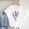 Женская печать цветочный цветок 90-х мультфильм женская уличная одежда стиль мода одежда печатает тройник топ футболка женская графическая футболка X0628