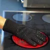 Fingerless Gloves 2021 Brand Fashion Solid Kitchen Glove Heat Resistant Grip Baking BBQ MiOven Pot Holder Silicone