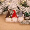 Świąteczna kreskówka Elk Clip Dekoracja Kreatywna stara lalka gnome drewniane rodzinne klipy fotograficzne Ozdoba drzewa Xmas 3pcs/set xd24831