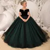 robe de fille de fleur de tulle à joug