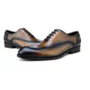 Homens Genuíno Couro Vestido Sapatos Negócios Sapatos de Casamento Estilo Clássico Lace Up Pointed Toe Oxford Formal Escritório Sapatos Para Homens D04