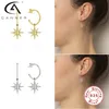 Orecchini CANNER per donna 100% stella intarsiata C vero argento sterling 925 piercing coreano gioielleria raffinata pendientes