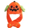 NEWEar Moving Jumping Hat Theme Costume Funny Plush Ghost Pumkin Earflaps Movable Warm Cap Teenage Adults Unisex Cosplay Halloween ZZF11961