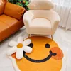 Ins Carpet Cartoon Smile Face Soggiorno Tappeto Bagno Zerbino antiscivolo Tappetini assorbenti Tappeti decorativi per camera da letto 211217