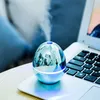 Nawilżacz Mini Egg Mini z kolorowym LED Light Przenośne jajko Dyfuzor Aroma Dyfuzor Auto Wyłączenie nawilżacz do samochodów Home Office RRD6921
