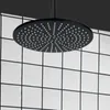 Matte Black 25x25 cm Schema doccia LED a 3 colori Cambiamento del bagno Rappocchiata doccia