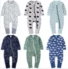 Baby Rompers Boys Girls Bomull Långärmad Romper Playsuit Kids Kostym för Flickor Spädbarn Jumpsuit