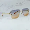 다이아몬드 컷 태양 안경 대형 스퀘어 선글라스 Desinger Luxury Carter Vintage Shades 남성과 여성 트렌드 제품