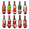 Couverture de bouteille de vin rouge Bouteilles de bière Champagne Covers Christmas Party Table Decor Mini Xmas Festival Tablier Santa Gift Packing Decorations w-00790