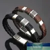 Gentleman Leather Titanium Steel Braided Clasp Bangle Bracelet for Men and Women Retro Bangles Bracelets Jewelry Factory price expert design Quality Latest Style