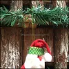 Jul Festival Party Supplies GardenKristmas Dekorationer 100PCs Ornaments för hemmakor Santa Claus Hängande krokar Pendants Tree Decor