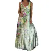 Vintage Butterfly Print Dress Women Super Oversized Boho Clothes Beach Sleeveless Long Casual Summer Dresses