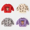 Spring Automne Sweater Unicorn Top Dessin animé Enfants Vêtements Pour Enfants Filles Baby Sweat Sweatshirts Coréen Vêtements 211110