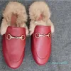 Newluxe obuwie męskie damskie futrzane projektant slajdy, pantofel dla palących, skórzane kapcie gwiazda, moda luxe slajdy b93