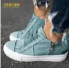 Women's Vulcanized Shoes 2021 Fall Best-selling Pull-on Women's Sneakers Solid Color Comfortable Retro Flat Canvas Shoes Size 43 Y0907