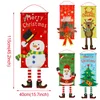 Juldekorationer 1st Porch Door Banner Santa Claus Snowman Merry Hanging Flag Ornament for Home Decor Navidad 220921