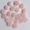 Pedra Natural 20mm Redondo Rosa Loose Beads Rose Quartz Cabochões De Parte traseira Para Colar Anel Earrrings Jóias Acessório