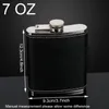 NEWPortable Pocket Stainless Steel Hip Flask Flagon Whiskey Wine Pot PU Leather Cover Alcohol Drinkware Screw Cap 7oz 8oz by sea LLE12131