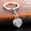 Heart Love Blakin List Family Mom Babcia Sister Charm Key Pierścień dla kobiet biżuteria modowa