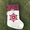 Cat Dog Paw Stinking Christmas Sock Dekoracja dekoracji Snowflake Wzorka śniegu świąteczne pończocha