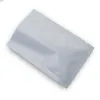 200 sztuk / partia Matowy White Mylar Folia Próżniowa Torba Opakowań Open Top Heat Torby Aluminiowe Candy Snack Pack Próbki Próbka Baghigh Ovatity