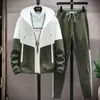 Kolmakov Erkek Kapşonlu Ceketler + Pantolon Sportwear Setleri Erkekler Baskılı Spor Takım Elbise Rahat Eşofman Erkek Çiftler Ter Suits Boyutu M-5XL 210806