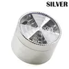 Toppfönster Signalform Tobak Krossar Hantverk Slipmaskiner Metal 4 stycken 63mm Zink Alloy Herb Grinder Rökning Tillbehör A1988 20PCS 1951 Y2