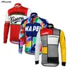 New Retro Team Cycling Jersey Mangas Compridas Finas OU Winter Thermal Fleece Custom Road Mountain Race Top Clássico OROLLING