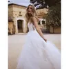 Bohemian Wedding Dresses Beach 2021 Lace Appliques Spaghetti Strap Wedding Gowns Romantic Vintage Bride Dress